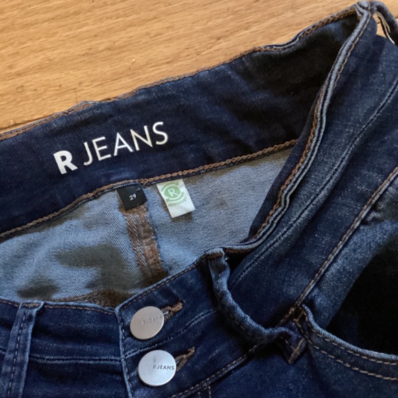 Reitmans jeans, high waist, double button closure, size 29, dark distres… - Picture 3 of 3